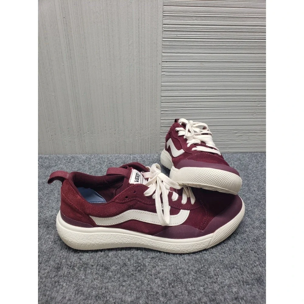 Vans Women Sneaker Shoe 10.5 Burgundy Suede UltraRange EXO SE Lace Up Low Top